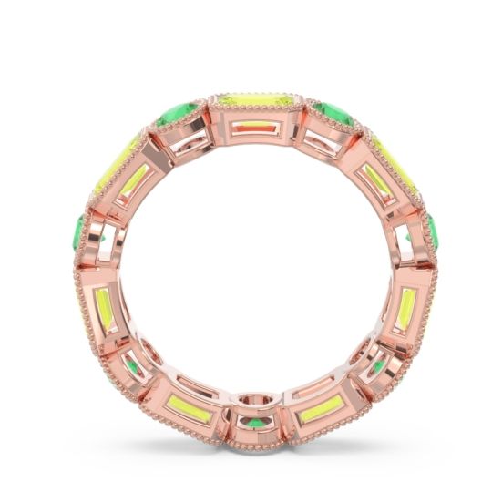 Art Deco Milgrain Bezel Viparita Band