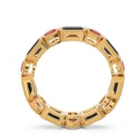 Art Deco Milgrain Bezel Viparita Band