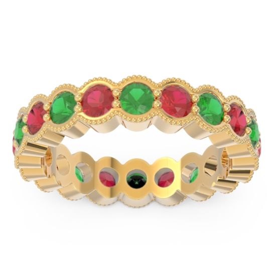 Eternity Milgrain Pave Gutika Band