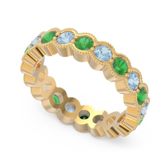 Eternity Milgrain Pave Gutika Band