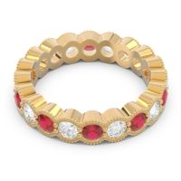 Eternity Milgrain Pave Gutika Band