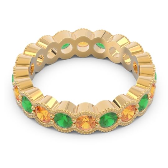 Eternity Milgrain Pave Gutika Band