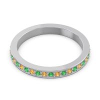 Three Quarter Eternity Pave Guru Band