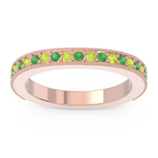 Three Quarter Eternity Curved Milgrain Dhyana Band