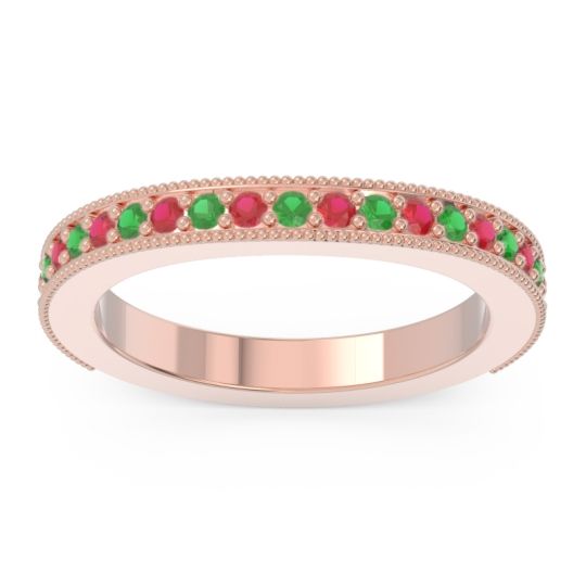 Three Quarter Eternity Curved Milgrain Dhyana Band