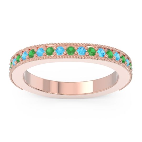 Three Quarter Eternity Curved Milgrain Dhyana Band