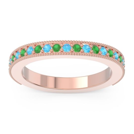 Three Quarter Eternity Curved Milgrain Dhyana Band