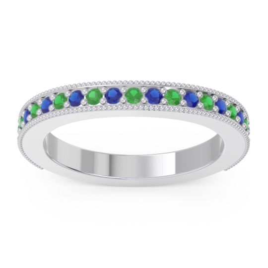 Three Quarter Eternity Curved Milgrain Dhyana Band