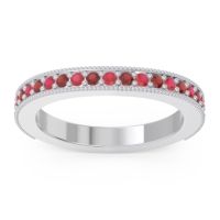 Three Quarter Eternity Curved Milgrain Dhyana Band