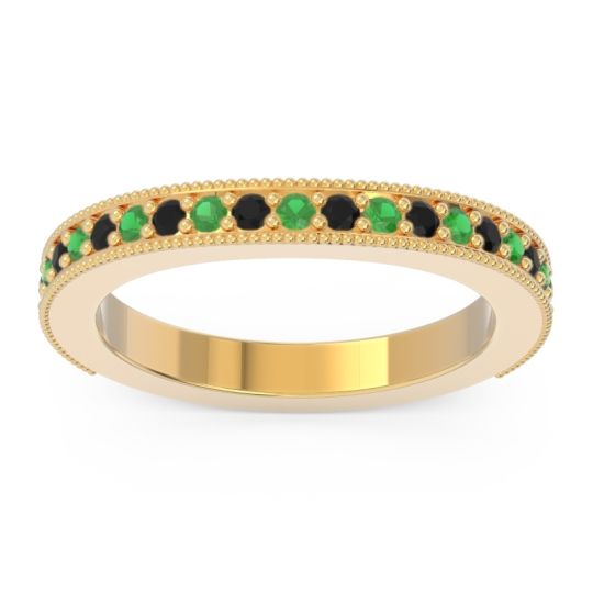 Three Quarter Eternity Curved Milgrain Dhyana Band