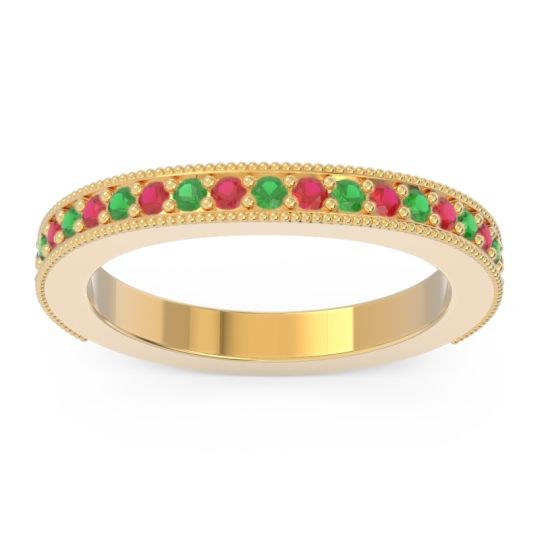 Three Quarter Eternity Curved Milgrain Dhyana Band