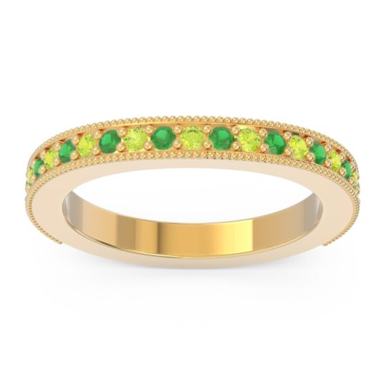 Three Quarter Eternity Curved Milgrain Dhyana Band