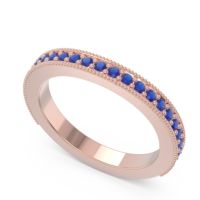 Three Quarter Eternity Curved Milgrain Dhyana Band