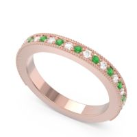 Three Quarter Eternity Curved Milgrain Dhyana Band
