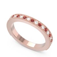 Three Quarter Eternity Curved Milgrain Dhyana Band