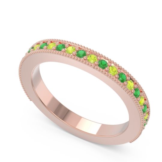 Three Quarter Eternity Curved Milgrain Dhyana Band
