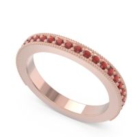 Three Quarter Eternity Curved Milgrain Dhyana Band