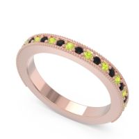 Three Quarter Eternity Curved Milgrain Dhyana Band