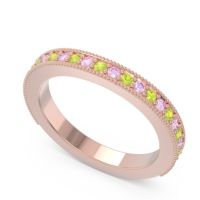 Three Quarter Eternity Curved Milgrain Dhyana Band