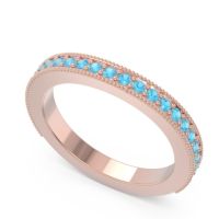 Three Quarter Eternity Curved Milgrain Dhyana Band