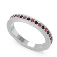 Three Quarter Eternity Curved Milgrain Dhyana Band