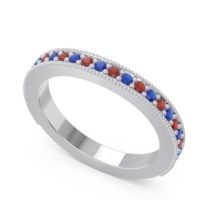 Three Quarter Eternity Curved Milgrain Dhyana Band