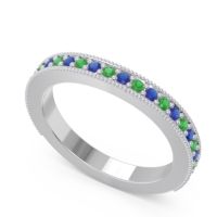 Three Quarter Eternity Curved Milgrain Dhyana Band