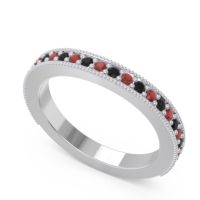 Three Quarter Eternity Curved Milgrain Dhyana Band