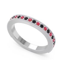 Three Quarter Eternity Curved Milgrain Dhyana Band