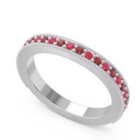 Three Quarter Eternity Curved Milgrain Dhyana Band