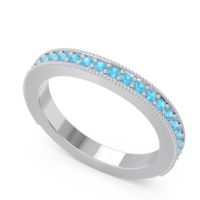 Three Quarter Eternity Curved Milgrain Dhyana Band