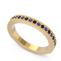 Three Quarter Eternity Curved Milgrain Dhyana Band