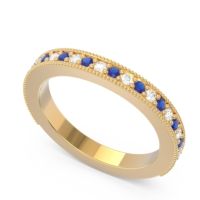 Three Quarter Eternity Curved Milgrain Dhyana Band