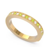Three Quarter Eternity Curved Milgrain Dhyana Band
