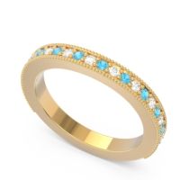 Three Quarter Eternity Curved Milgrain Dhyana Band