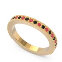 Three Quarter Eternity Curved Milgrain Dhyana Band