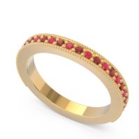 Three Quarter Eternity Curved Milgrain Dhyana Band
