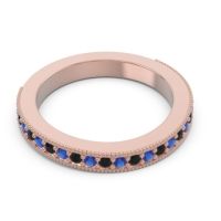 Three Quarter Eternity Curved Milgrain Dhyana Band