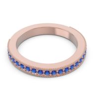 Three Quarter Eternity Curved Milgrain Dhyana Band