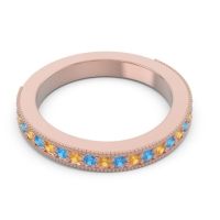 Three Quarter Eternity Curved Milgrain Dhyana Band