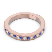 Three Quarter Eternity Curved Milgrain Dhyana Band