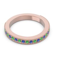 Three Quarter Eternity Curved Milgrain Dhyana Band