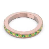 Three Quarter Eternity Curved Milgrain Dhyana Band