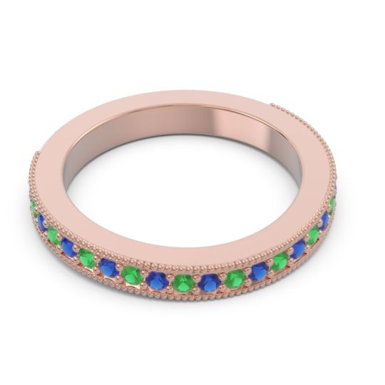 Three Quarter Eternity Curved Milgrain Dhyana Band