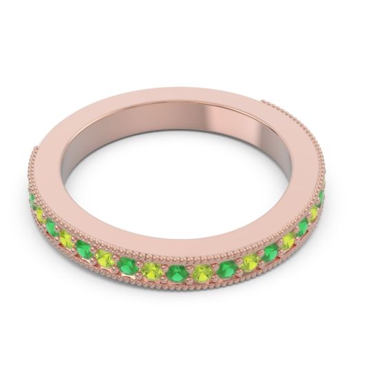 Three Quarter Eternity Curved Milgrain Dhyana Band