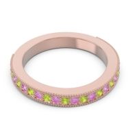 Three Quarter Eternity Curved Milgrain Dhyana Band