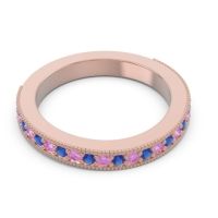 Three Quarter Eternity Curved Milgrain Dhyana Band