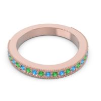Three Quarter Eternity Curved Milgrain Dhyana Band