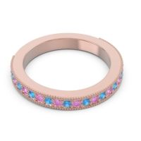 Three Quarter Eternity Curved Milgrain Dhyana Band