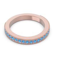 Three Quarter Eternity Curved Milgrain Dhyana Band
